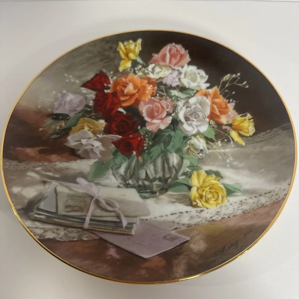 Roses‎ - W. L. George Limited Edition Collector Plate ~